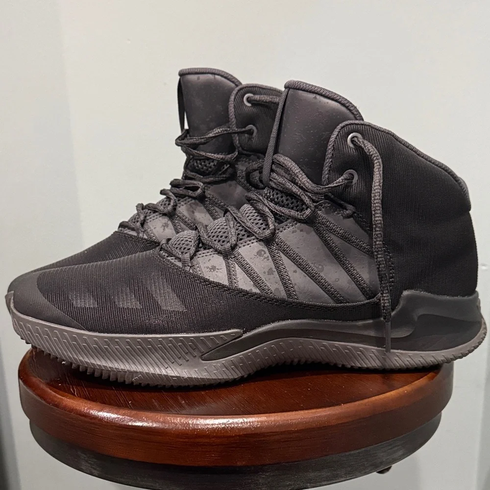 Adidas Ball 365 Men's High-Top Basketball Sneakers in Charcoal Gray - Picture 1 of 6